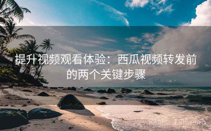 提升视频观看体验：西瓜视频转发前的两个关键步骤