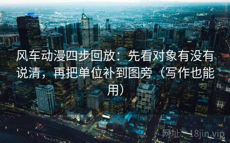 风车动漫四步回放:先看对象有没有说清,再把单位补到图旁(写作也能用) 风车动漫四步回放:先看对象有没有说清,再把单位补到图旁(写作也能用)